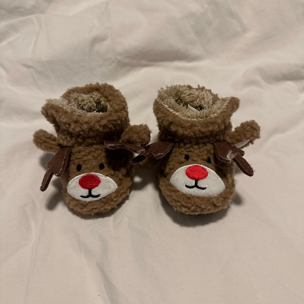 Reindeer Baby Slipper Boots